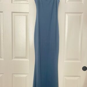 Source Unknown Strapless Blue Dress